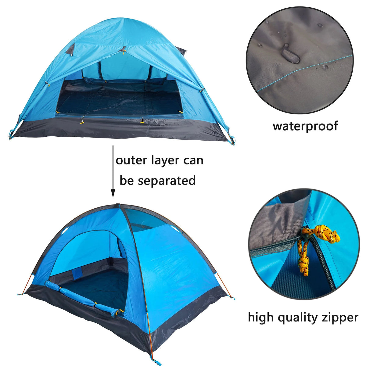 Portable Backpacking 2-3 Person Tent with Carry Bag L1077