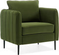 Olive Green Velvet Accent Chair Y50468