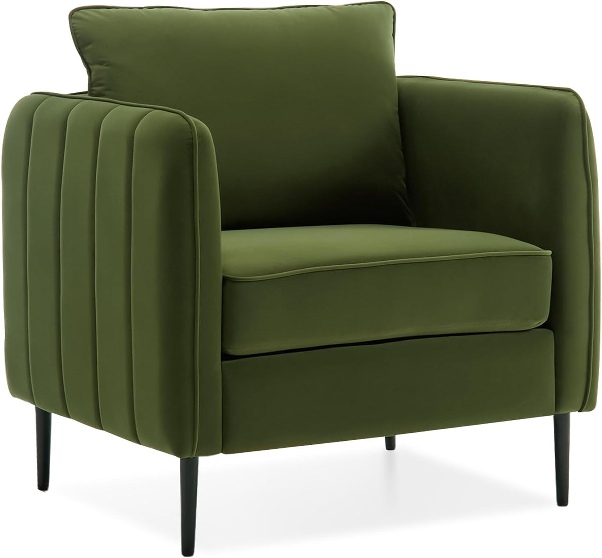 Olive Green Velvet Accent Chair Y50468