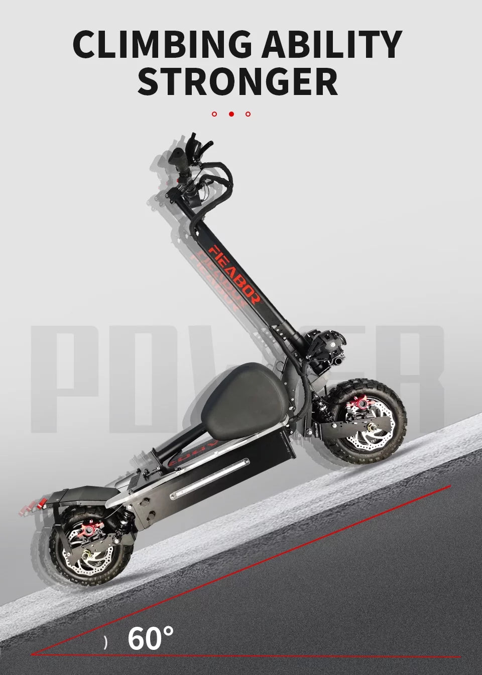 Electric Scooter with Seat, Dual Drive 5600W Motors, 60V/27AH Battery B131431