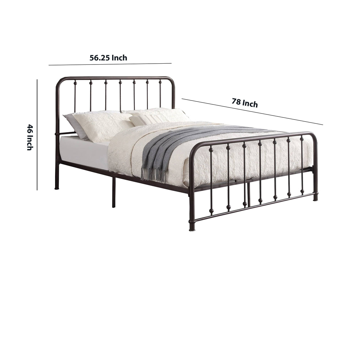 Antique Bronze Metal Full Bed Z834
