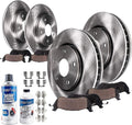 Front and Rear Disc Rotors + Brake Pads Replacement 10pc Set F539