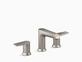 Vibrant Brushed Nickel Widespread Bathroom Sink Faucet P5494