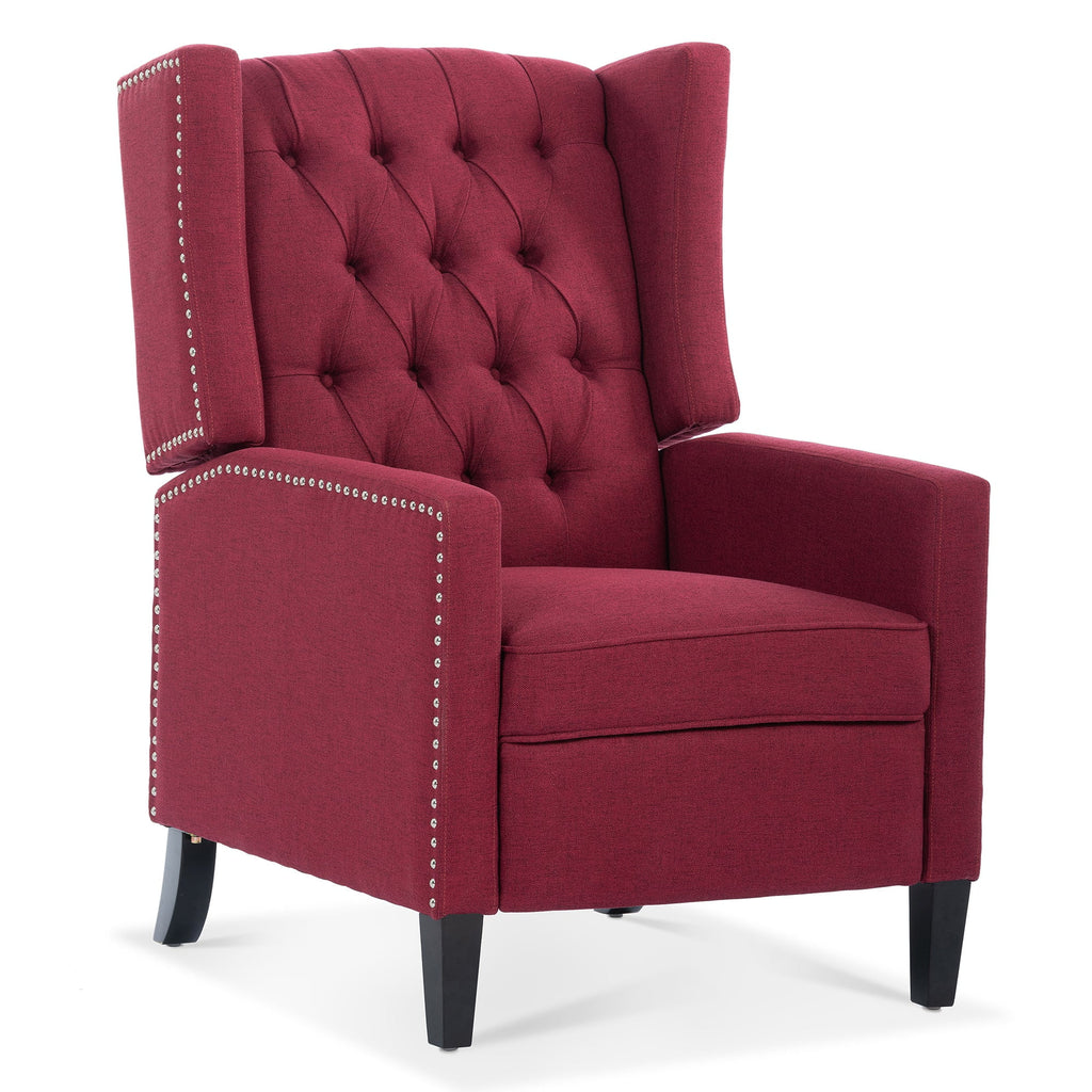 Red Manual Wing Chair Recliner Z294