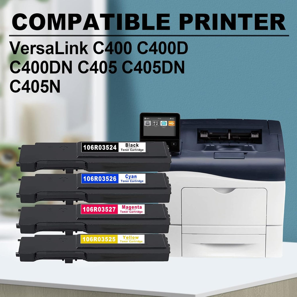 5 PK Toner Cartridge for Xerox C400 C405 Printer Y783432