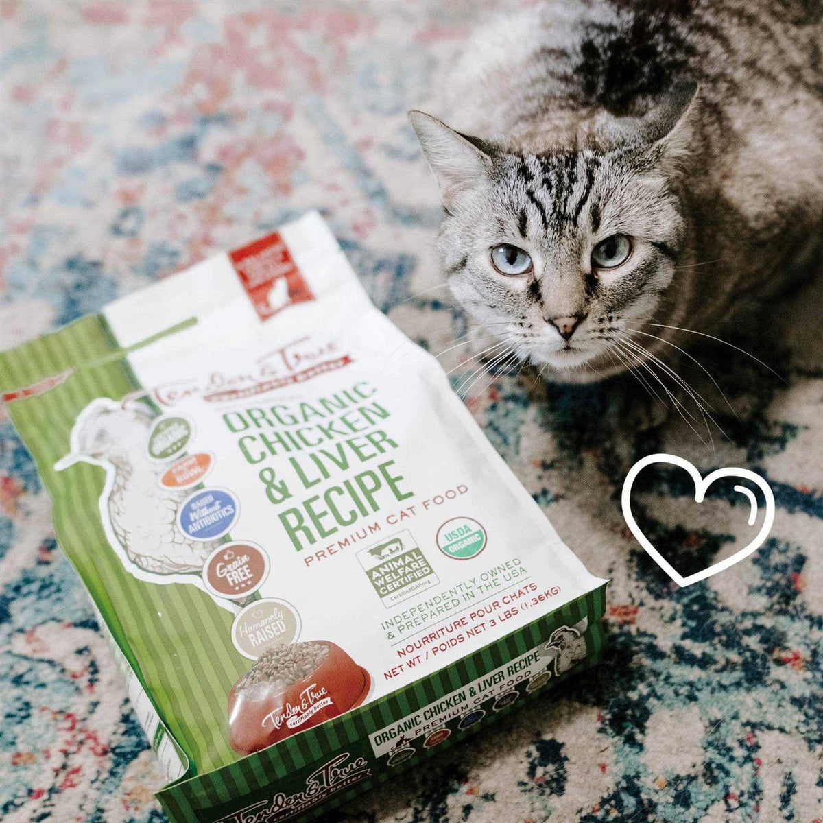 Organic Chicken & Liver Recipe Dry Cat Food L9956