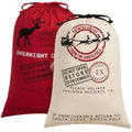 Canvas Santa Sack with Drawstring 2 Pack Z39716