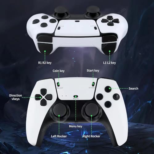 Wireless Retro Video Game Console with 128GB Memory Card and 2.4G Wireless Controllers B82633
