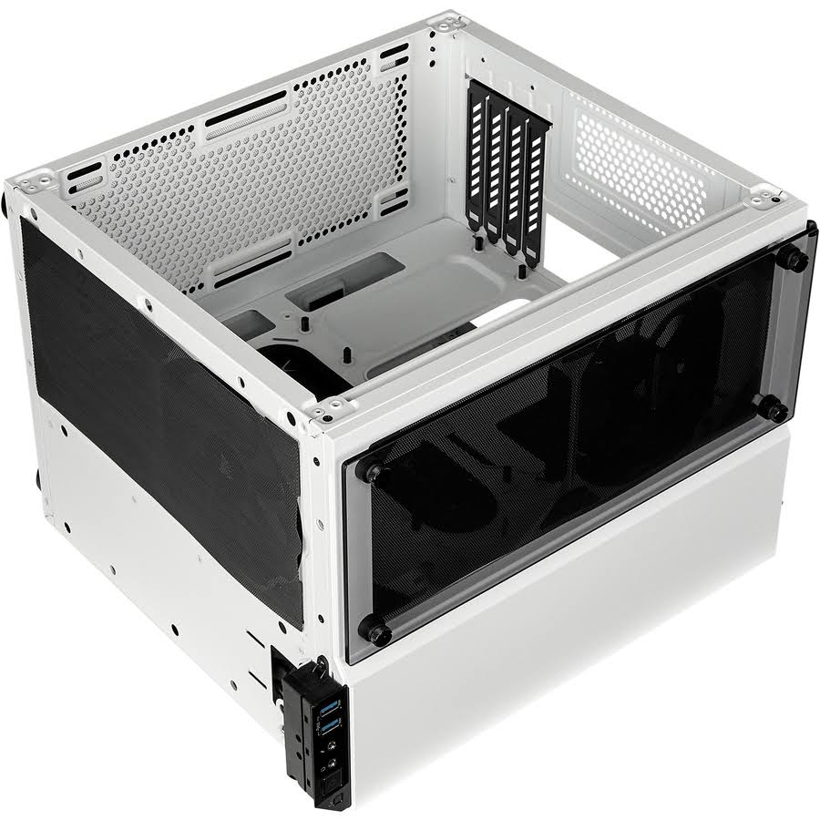 White Tempered Glass Micro ATX Case S4569