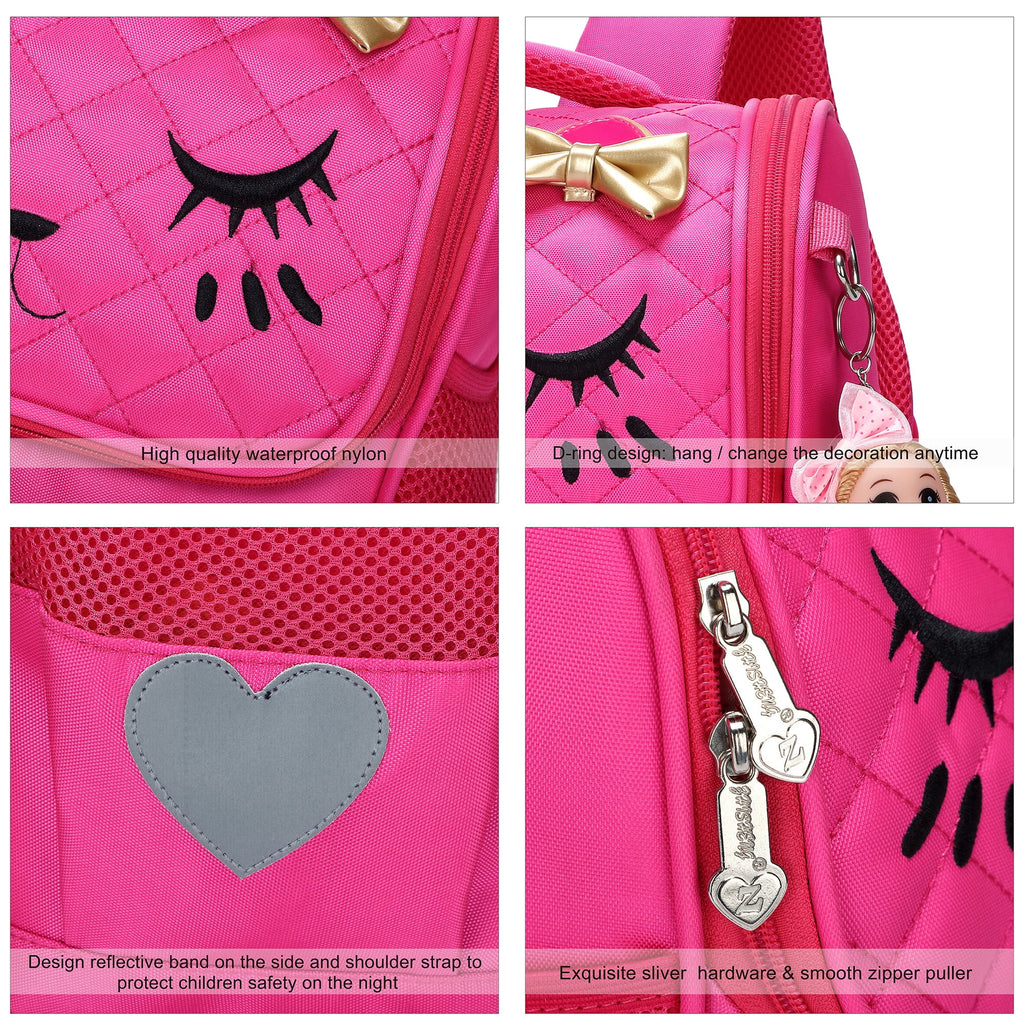 Rose Red Waterproof Kids Backpack R95247