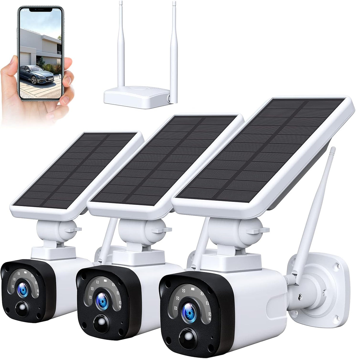 Wireless WiFi Security Camera System with 2 1080P Cameras and Base Station N366