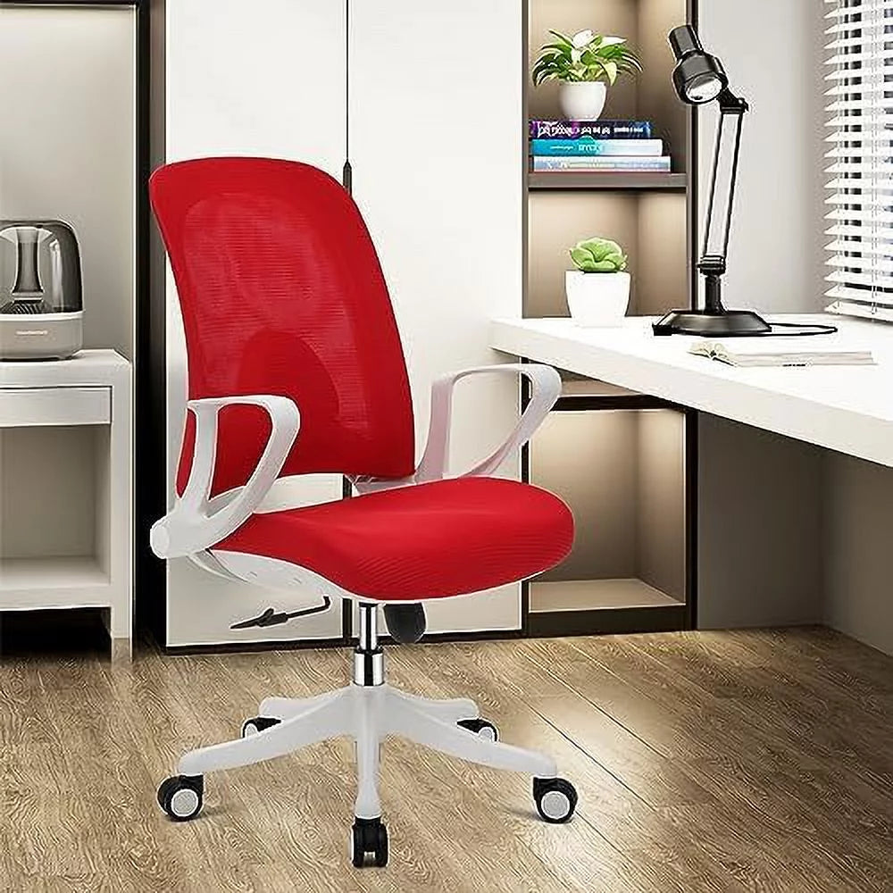 Red Mid-Back Mesh Ergonomic Office Chair E937