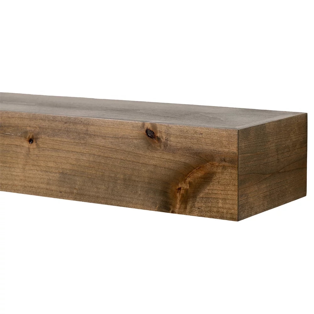 60 inch Floating Alder Wood Fireplace Mantel Shelf S8581