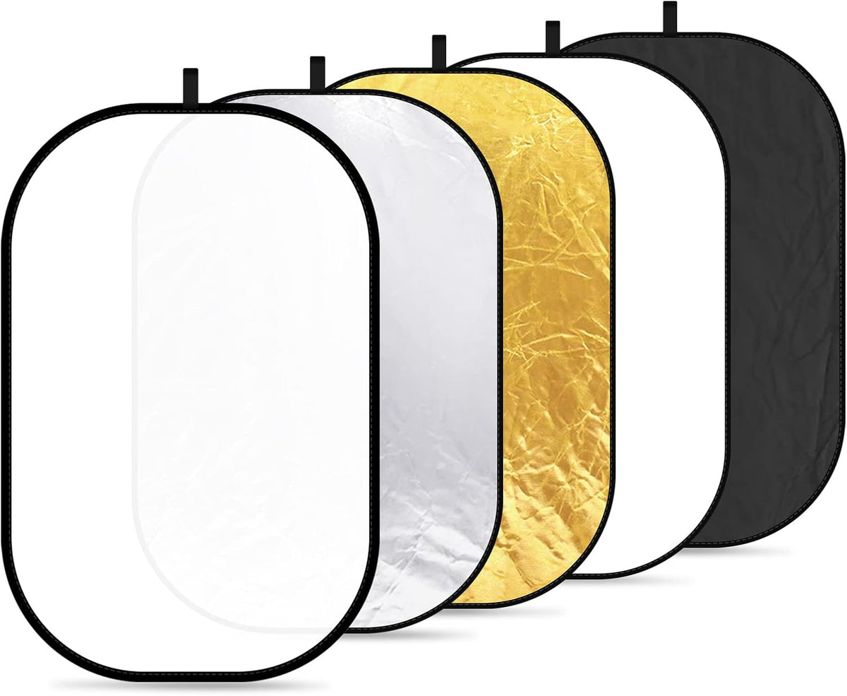 5 in 1 Portable 40"x 60" Camera Lighting Reflector Kit with Carrying Case J455485