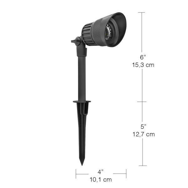 Black Outdoor Integrated LED Landscape Path Light O93722