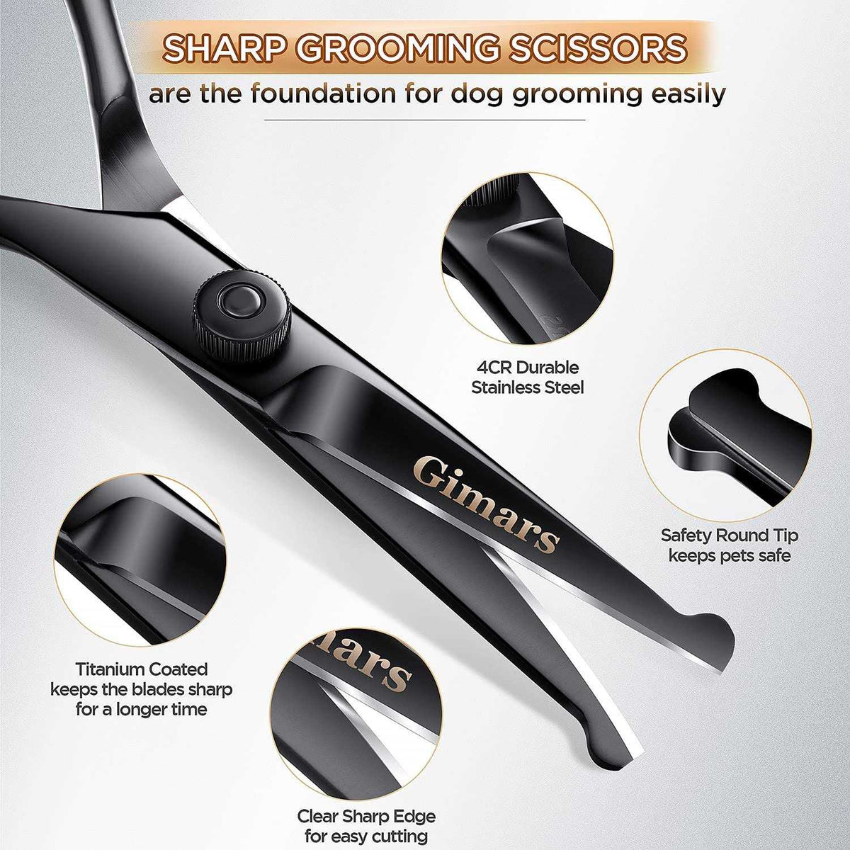 6 in 1 Dog Grooming Scissors Stainless Steel X6921