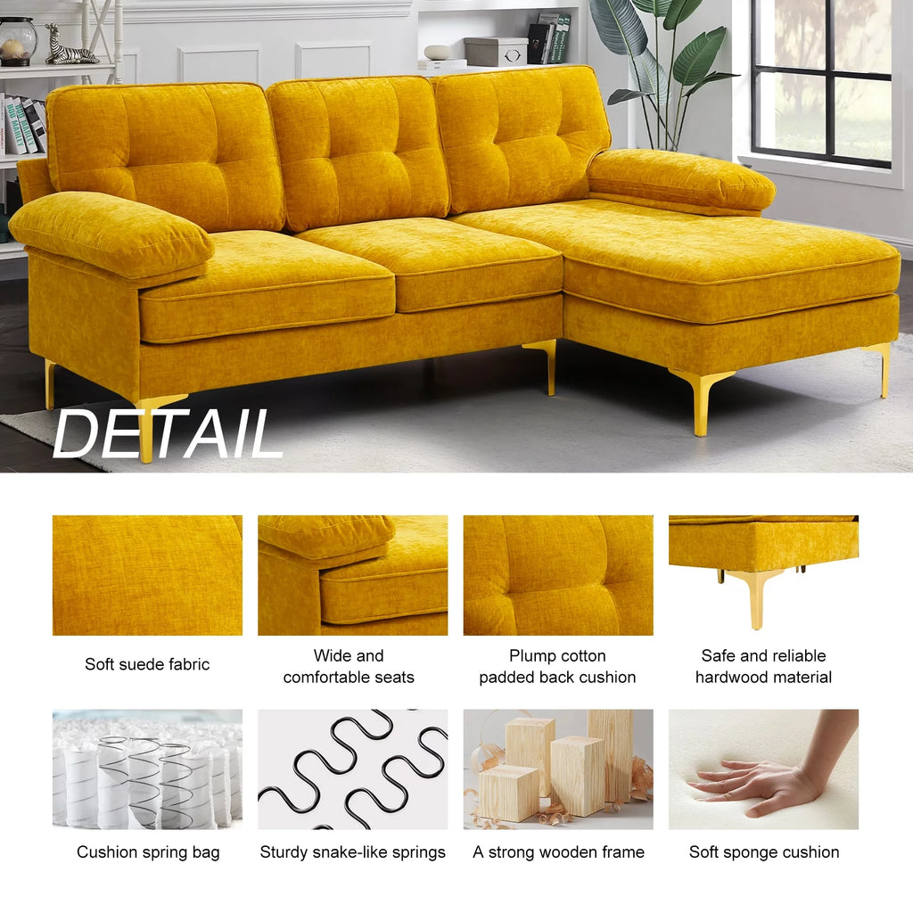 3-Piece Modular Sectional L-Shaped Sofa G6178