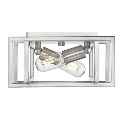 Pewter Rectangle Flush Mount Light Fixture C93928
