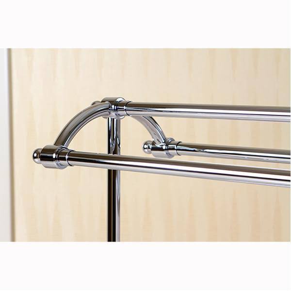 Satin Nickel Pedestal Towel Rack N2296