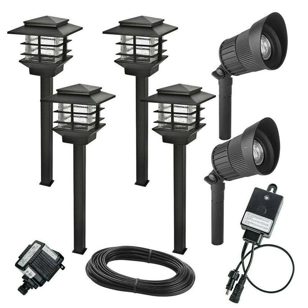Black Outdoor Integrated LED Landscape Path Light O93722
