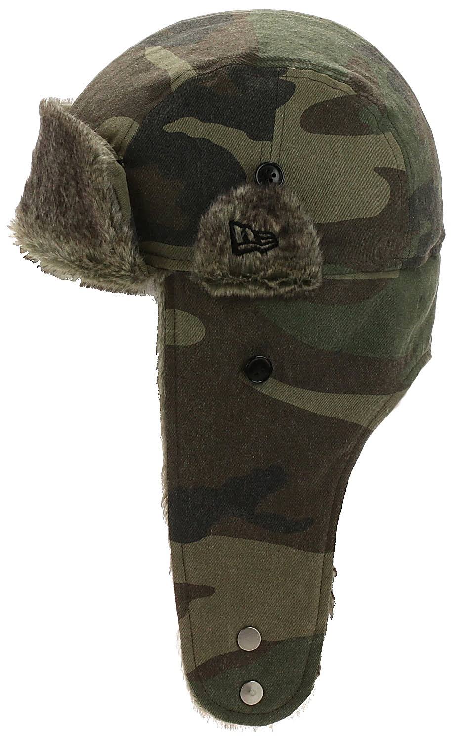 Camo Olive Faux Fur Trapper Hat L69594