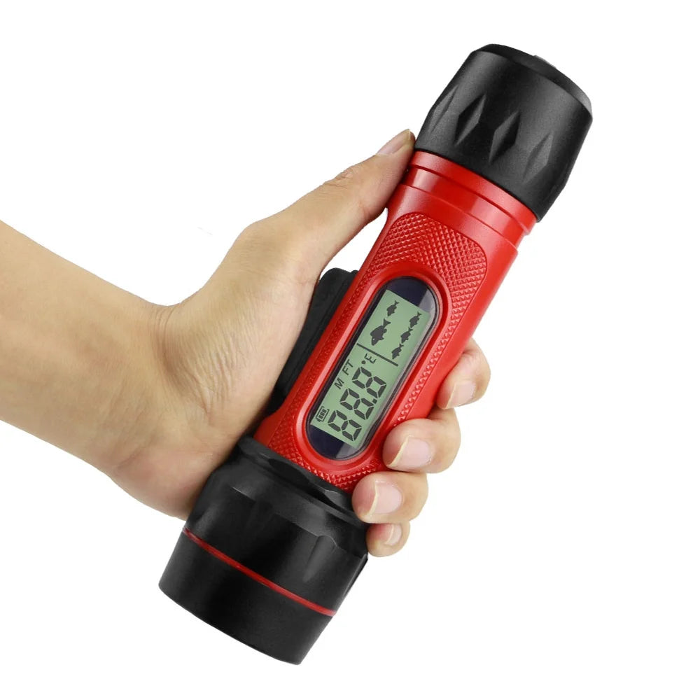 Arealer Sonar Ice Fishing Fishfinder with LED Underwater Light Wireless Handheld Fishfinder with 0.8-90m Detection Depth J880985