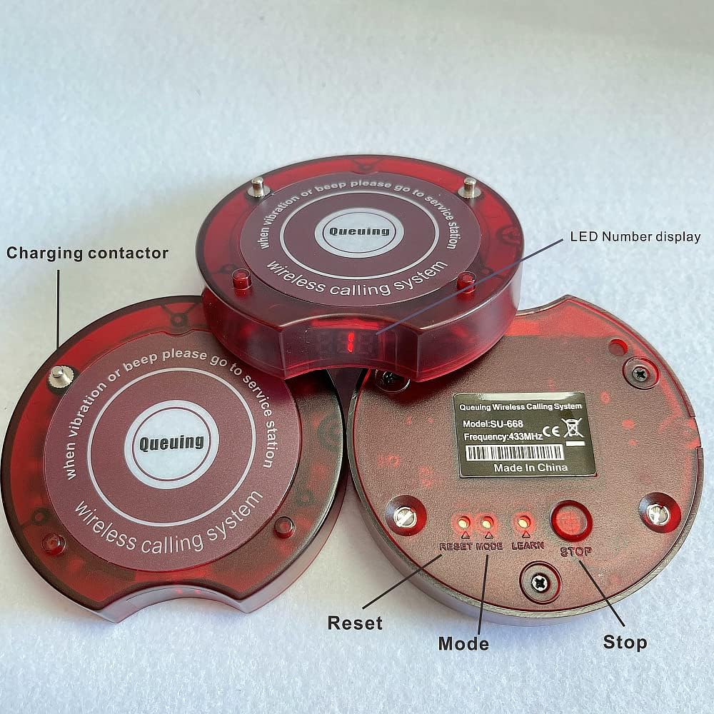 30 Coaster Pagers + 1 Keypad Wireless Calling System S272240