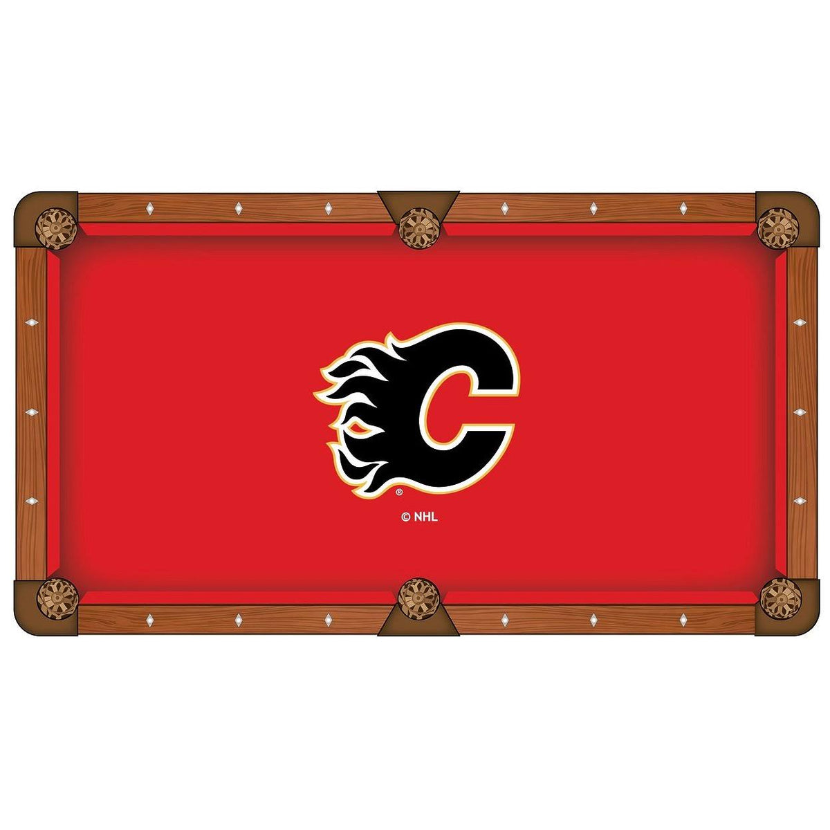 Calgary Flames Pool Table Cloth S8890