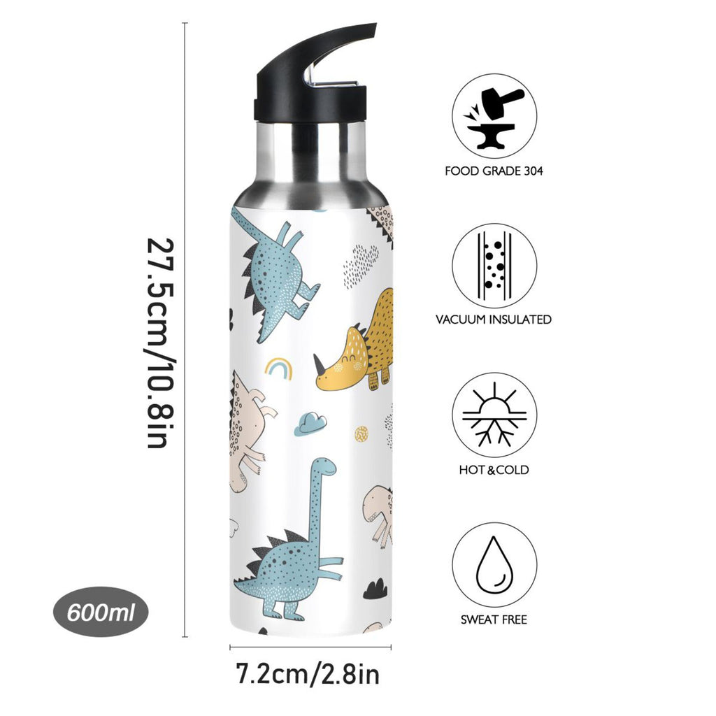 Stainless Steel Insulated Water Bottle with Straw Lid U166590