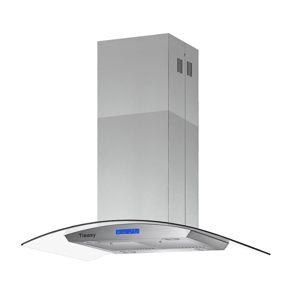 36 inch Island Mount Range Hood 900 CFM with Glass LCD Touch Control L5884