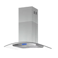 36 inch Island Mount Range Hood 900 CFM with Glass LCD Touch Control L5884