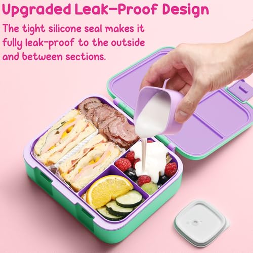 3-Compartment 32OZ Bento Lunch Box with Thermos, Lunch Bag, Insulated Food Jar & Ice Pack Set A302