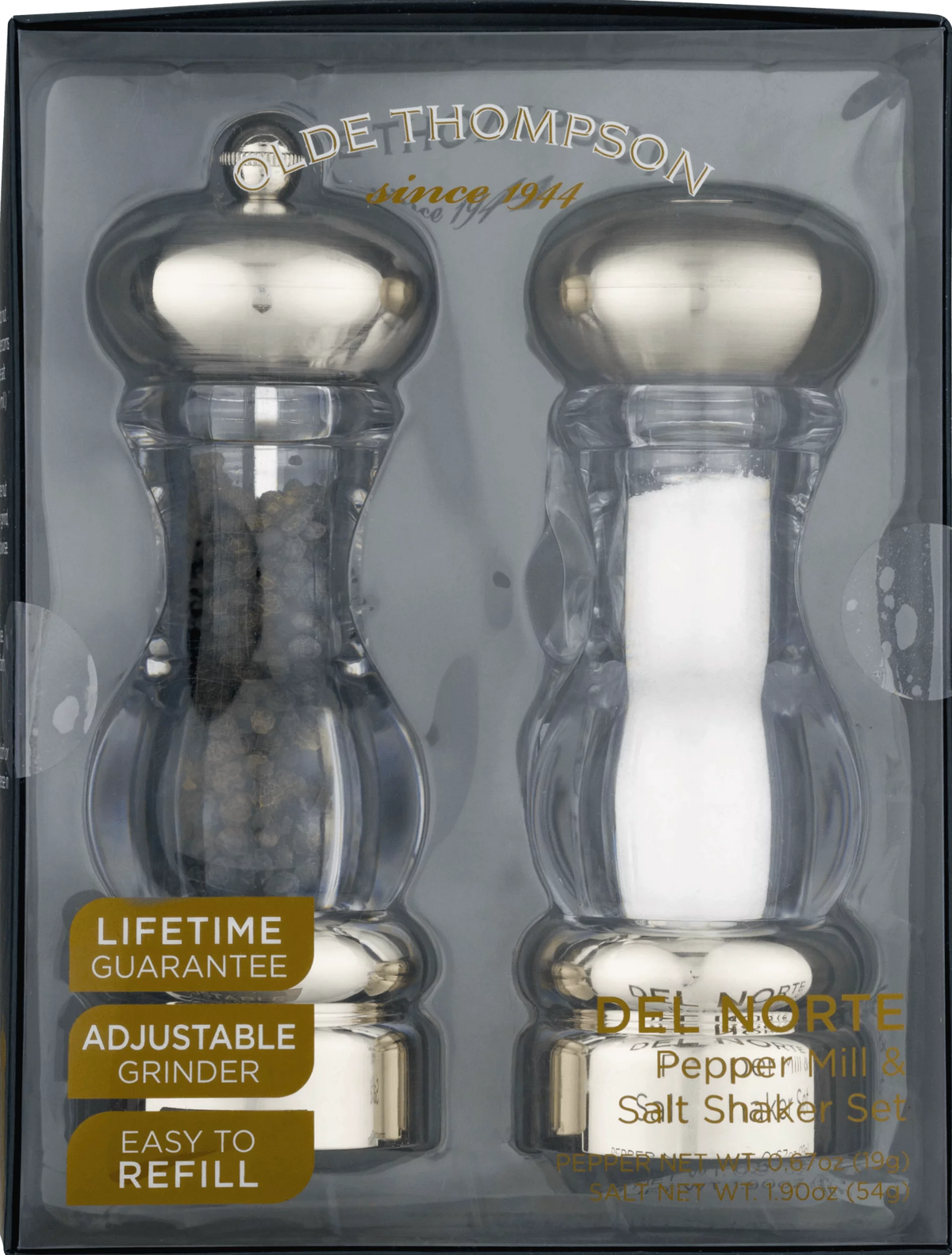 Acrylic Salt and Pepper Mill Set S820642