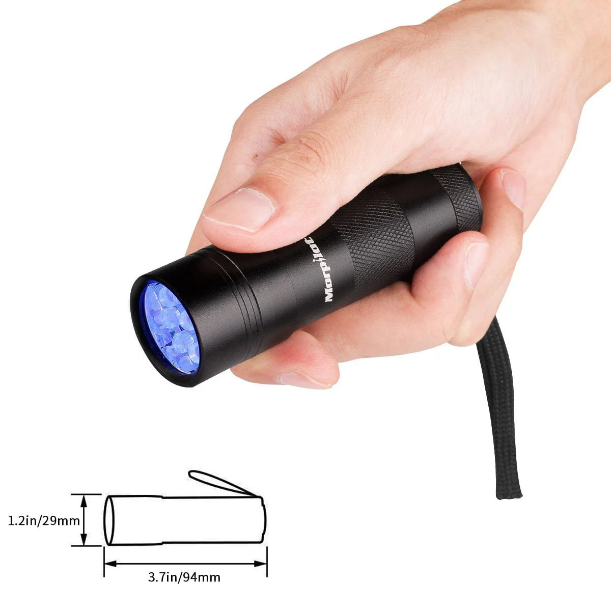 Multifunctional UV Flashlight 12Leds Ultraviolet Blacklight U557