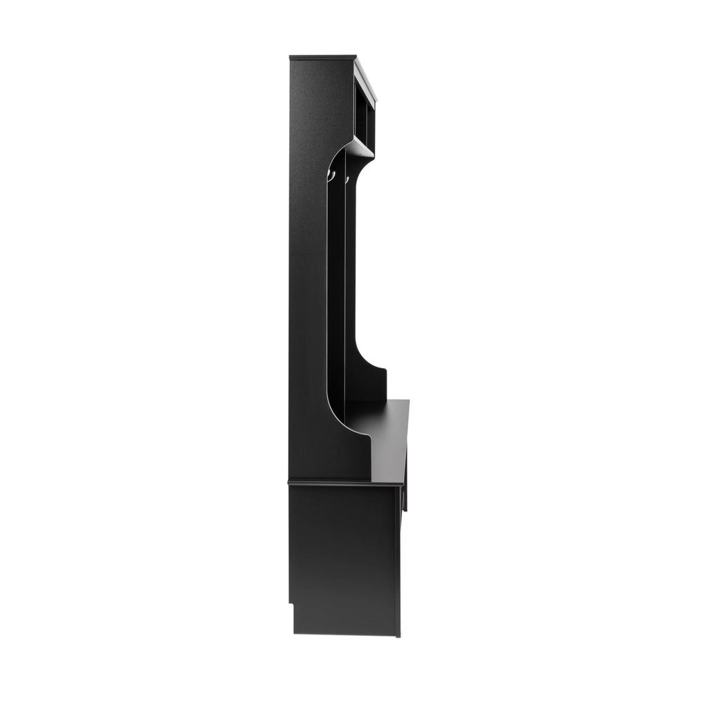 60" Wide Hall Tree with 24 Shoe Cubbies, Black U15875
