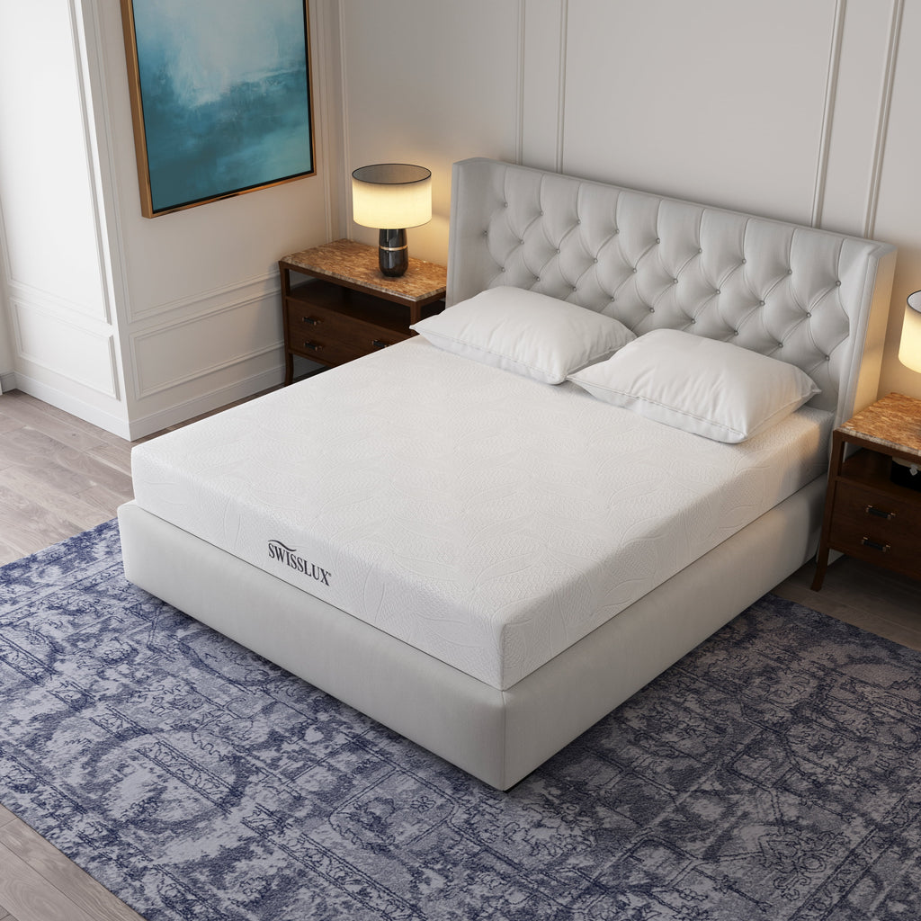 White Full Size 10 Inch Medium Plush Memory Foam Mattress M6837