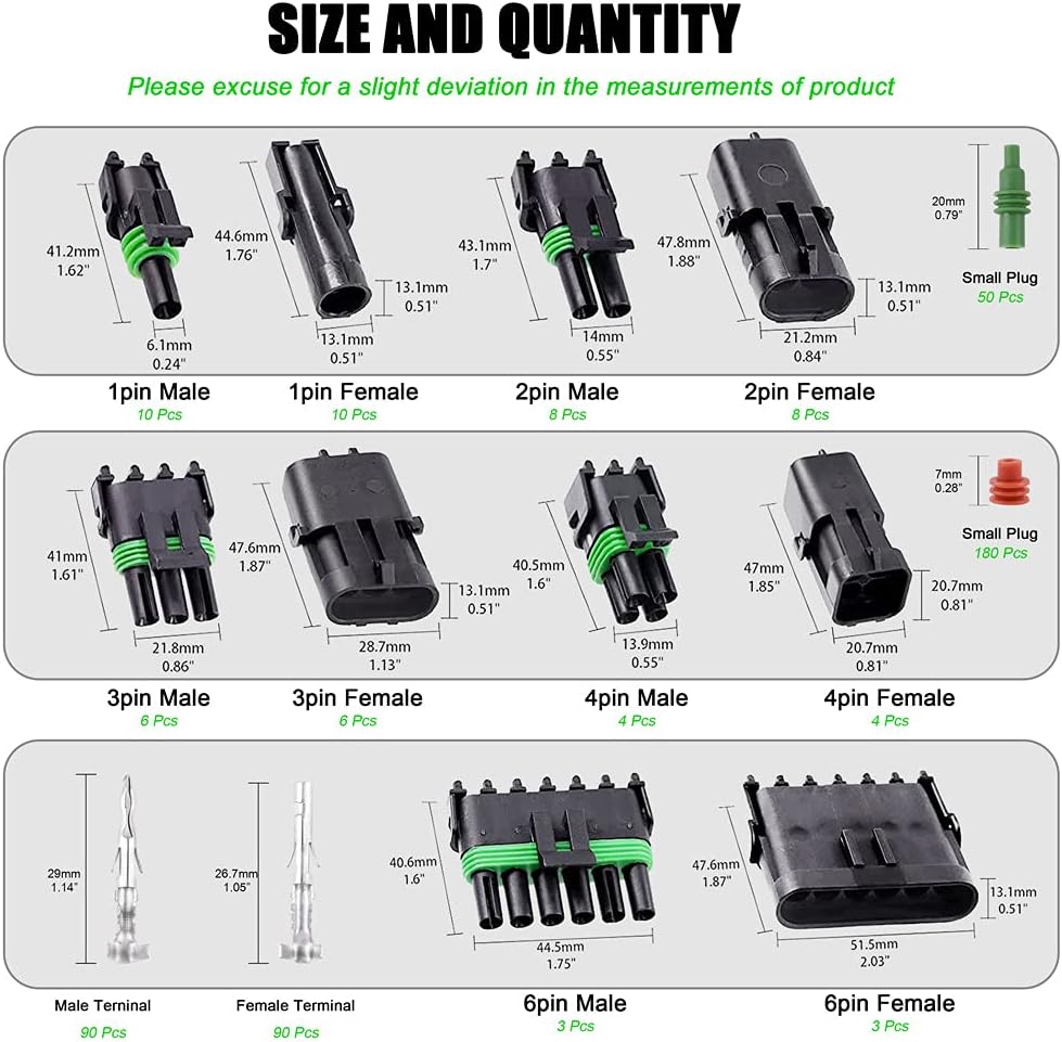 473PCS Waterproof Electrical Connector Kit with Pin Removal Tool D5186