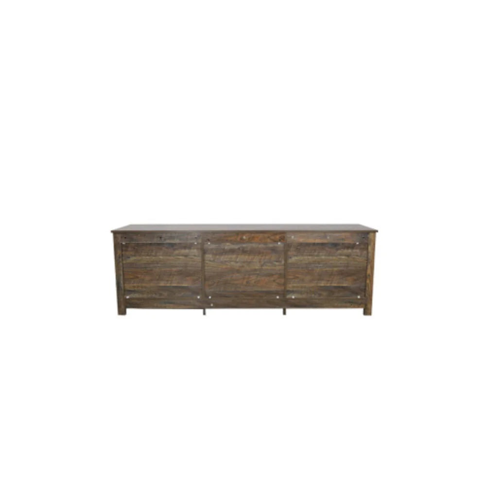 Brown 70 Inch TV Media Console with 3 Storage Cabinets O506280