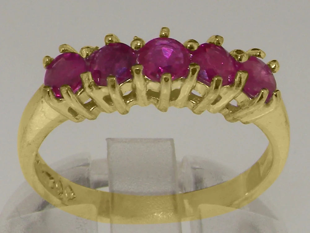 18k Yellow Gold Natural Ruby Eternity Ring B895