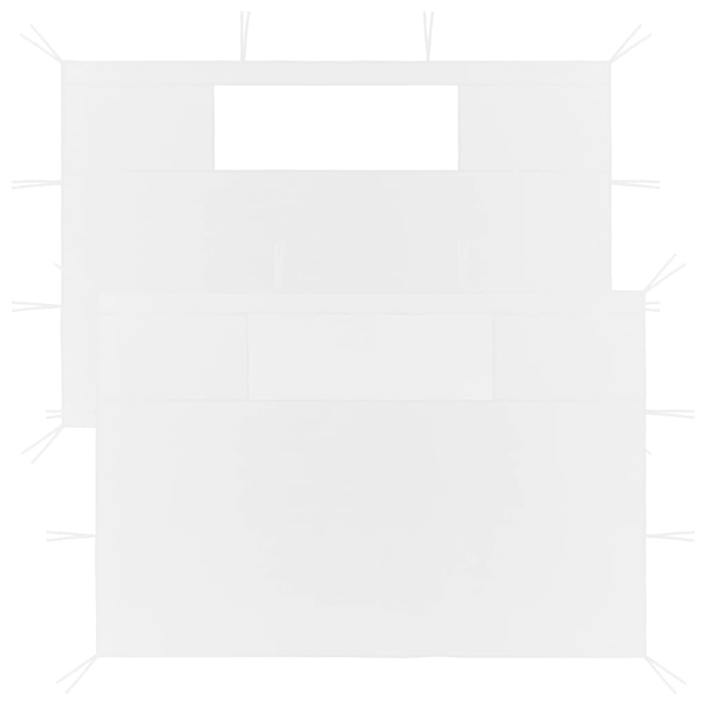 White Gazebo Sidewalls with Windows 2 pcs A7162