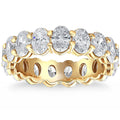 14k Yellow Gold Oval Cut Moissanite Eternity Ring K125