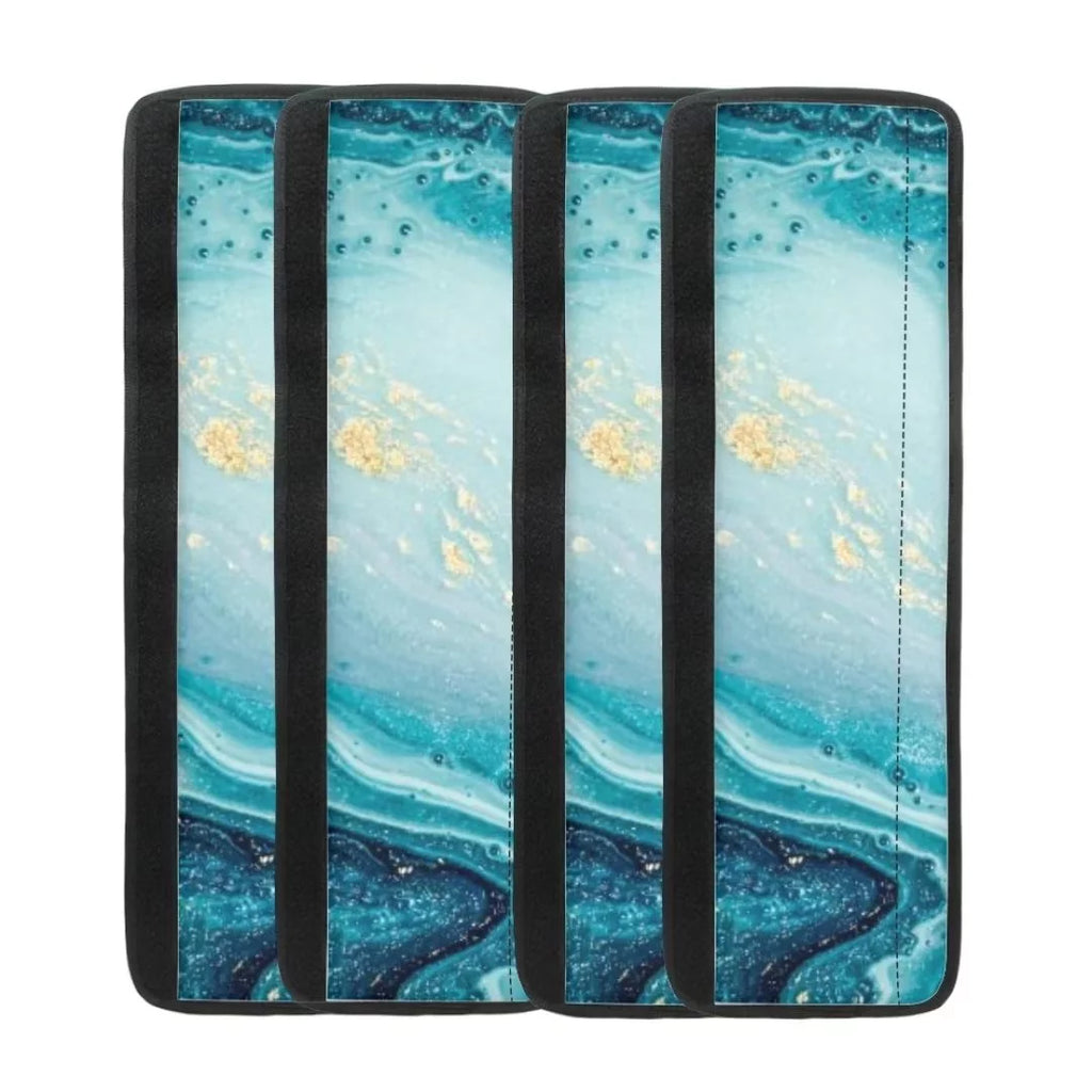 Blue Marble Stripe Refrigerator Door Handle Cover D655354