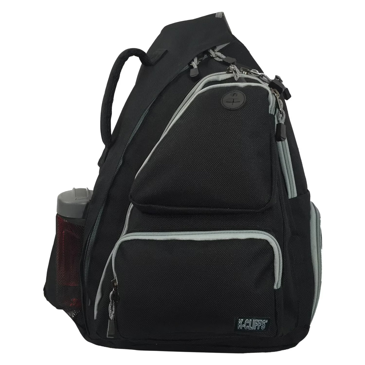 Black Polyester Sling Backpack W424