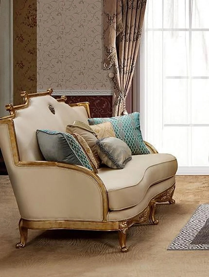 Gold & Light Beige Sofa Set 2Pcs B486869
