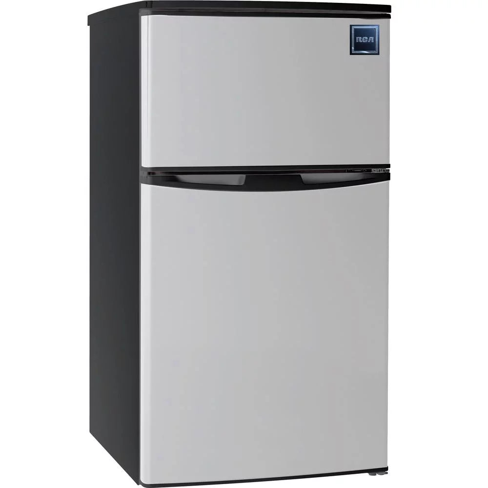 3.2 Cu Ft Two Door Mini Fridge with Freezer, White T996