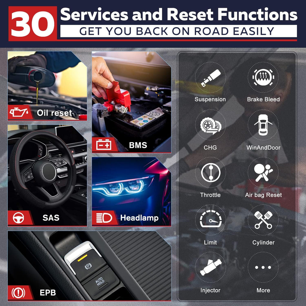 Autel MaxiCOM MK808TS Pro 4PCS 2in1 315/433Mhz TPMS Sensors Diagnostic Scan Tool U3226