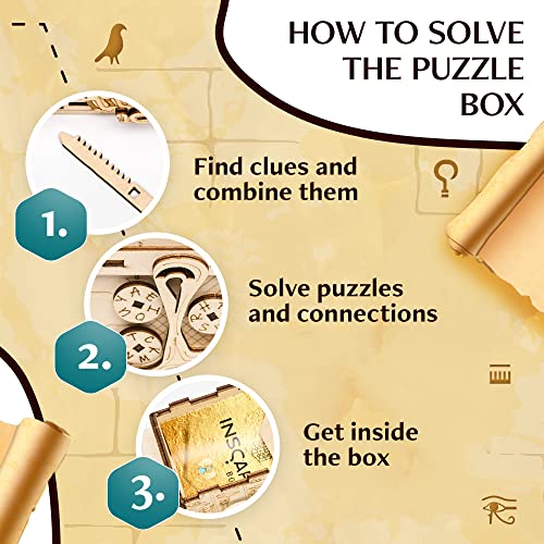 Wooden Puzzle Box with Hidden Compartments D6643