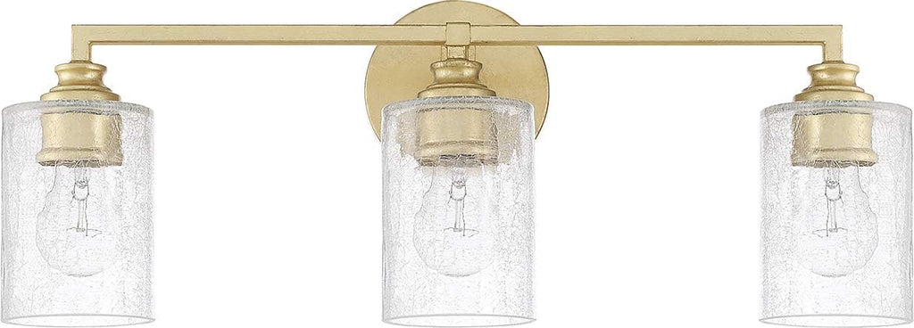 3-Light Iced Glass Bath Vanity Wall Mount B52316