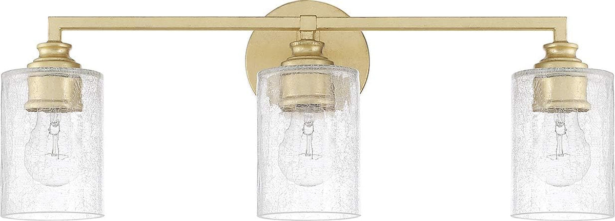 3-Light Iced Glass Bath Vanity Wall Mount B52316