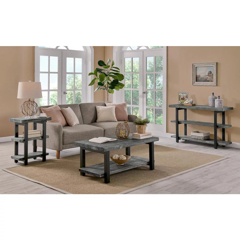 42" Metal and Reclaimed Wood Coffee Table A607